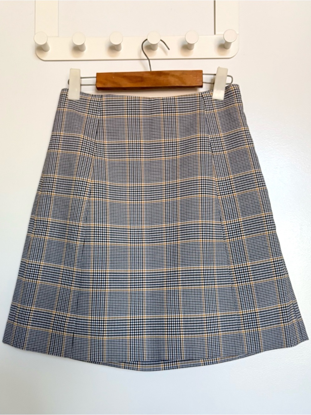 Aritzia Plaid A-Line Mini Skirt